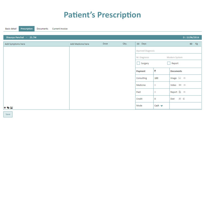 Patient's Prescription
