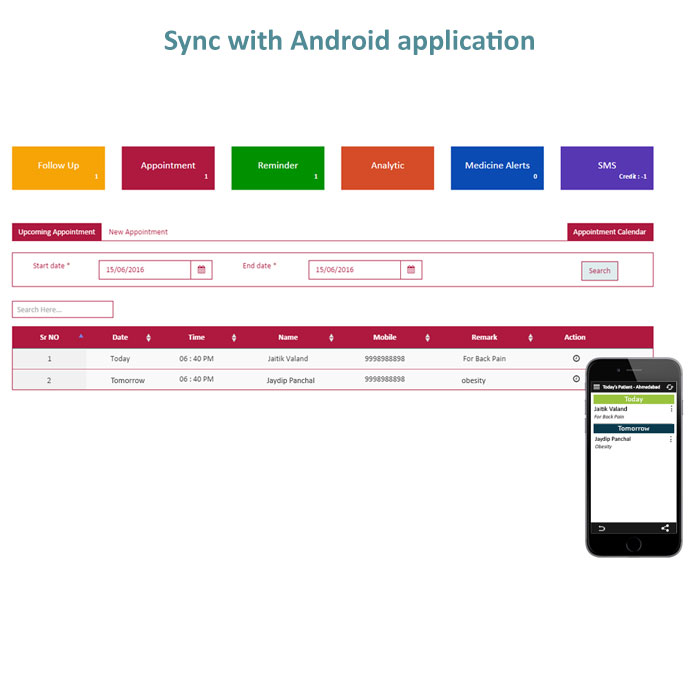 Sync with Android application